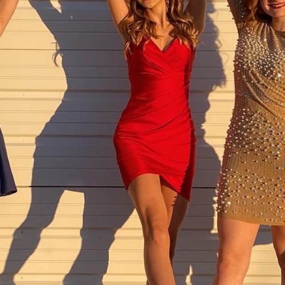 Windsor Vibrant Red Mini Dress - Picture 3 of 6